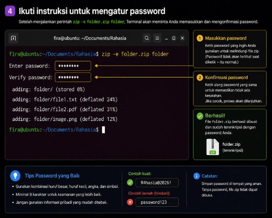 Ikuti instruksi untuk mengatur password.
