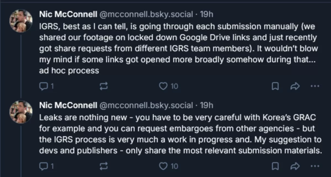 Kritik dari Nic McConnell Keamanan IGRS