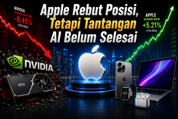 Apple Rebut Posisi, Tetapi Tantangan AI Belum Selesai