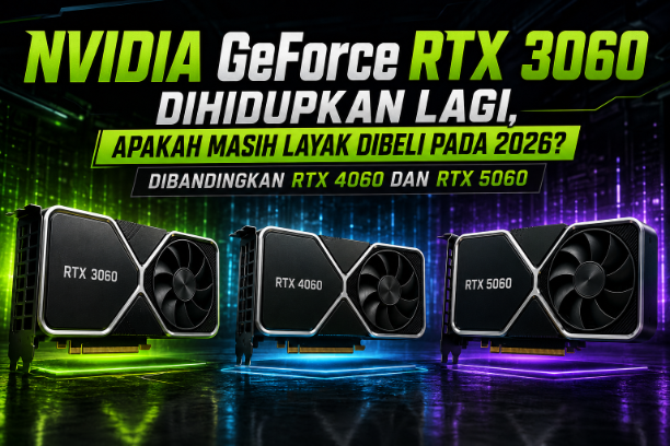 NVIDIA GeForce RTX 3060 Dihidupkan Lagi, Apakah Masih Layak Dibeli pada 2026? Dibandingkan RTX 4060 dan RTX 5060