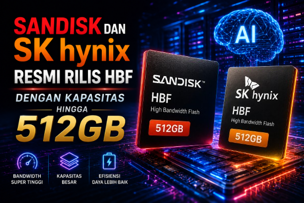 Sandisk dan SK hynix Resmi Rilis HBF dengan Kapasitas Hingga 512GB