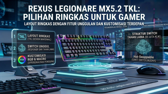 Rexus Legionare MX5.2 TKL: Pilihan Menarik untuk Gamer yang Ingin Layout Ringkas