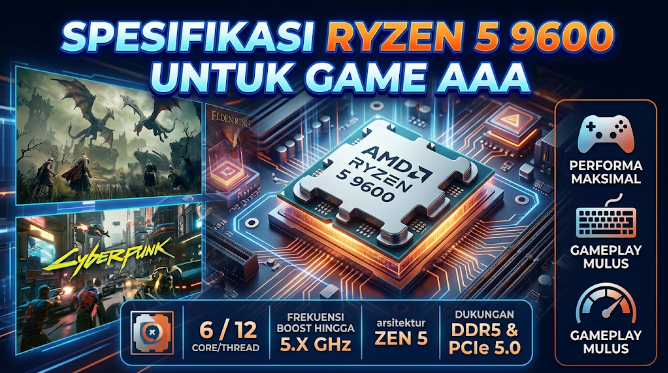 Spesifikasi Ryzen 5 9600 untuk Game AAA