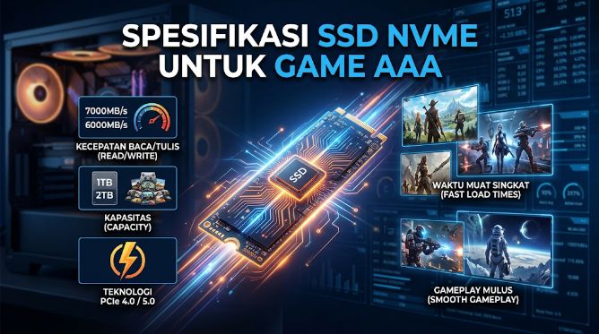 Spesifikasi SSD NVMe untuk Game AAA