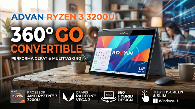 Advan Ryzen 3 3200U 360 GO