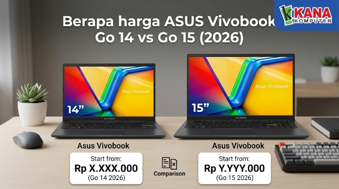 Berapa harga ASUS Vivobook Go 14 vs Go 15 (2026)